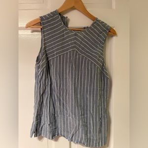 JCrew blue and white striped tank